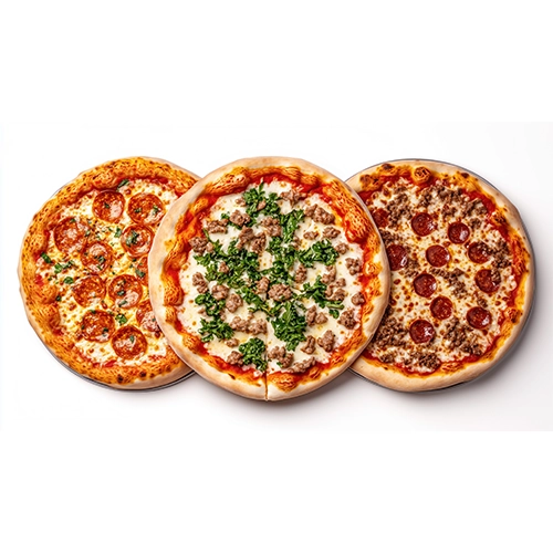 3 pizzas sans boissons